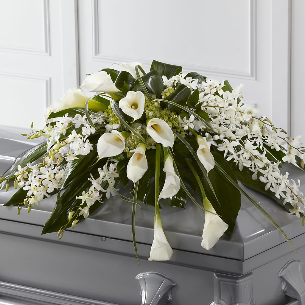 Angel Wings Casket Spray – Honey Bee Blooms San Marcos, San Marcos CA
