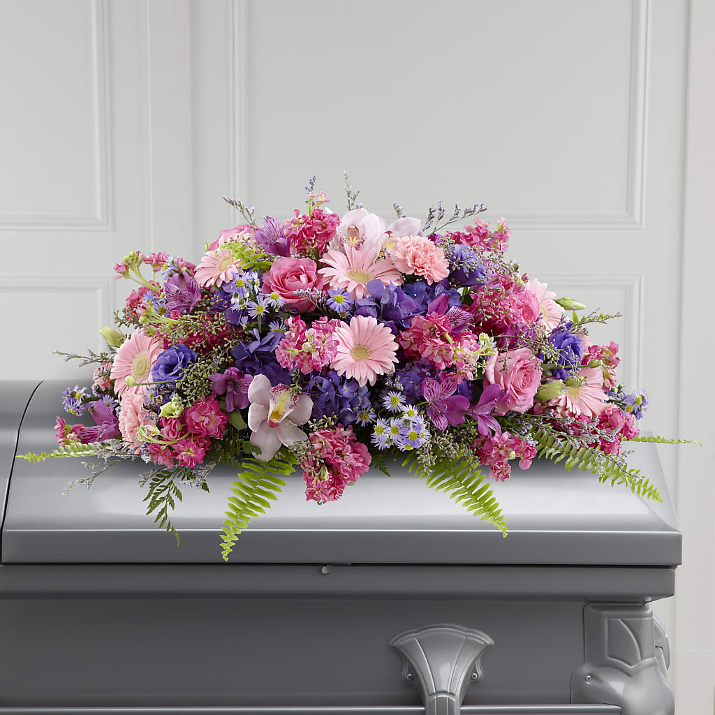 Glorious Garden Casket Spray – Honey Bee Blooms San Marcos, San Marcos CA