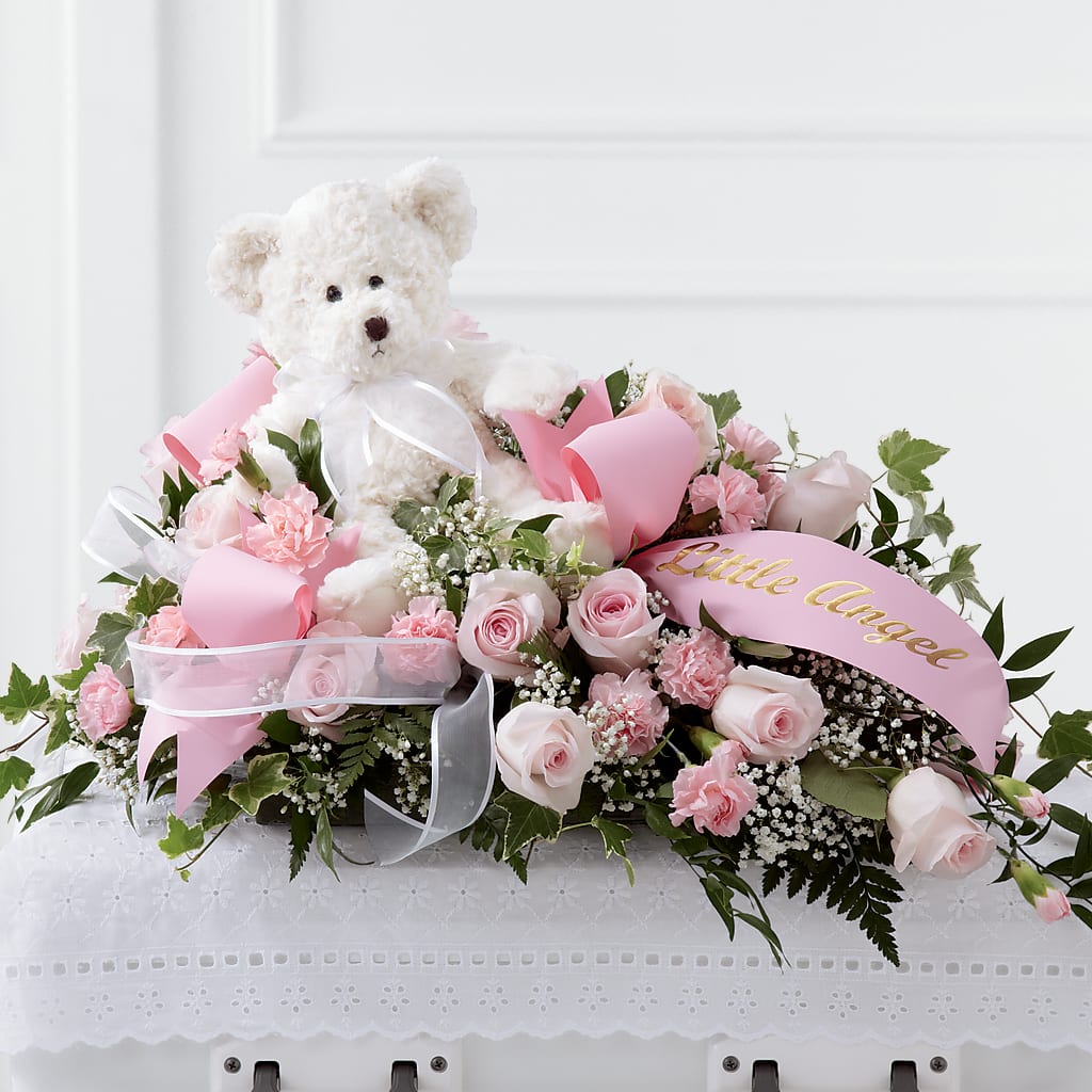 Touch of Sympathy Casket Spray – Honey Bee Blooms San Marcos, San Marcos CA