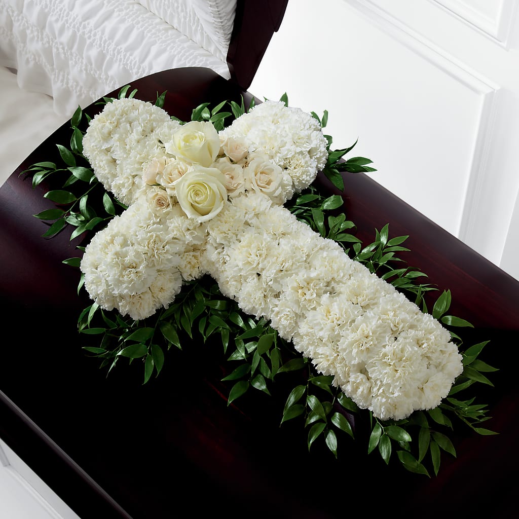 Peaceful Memories Casket Spray (Standard) – Honey Bee Blooms San Marcos, San Marcos CA