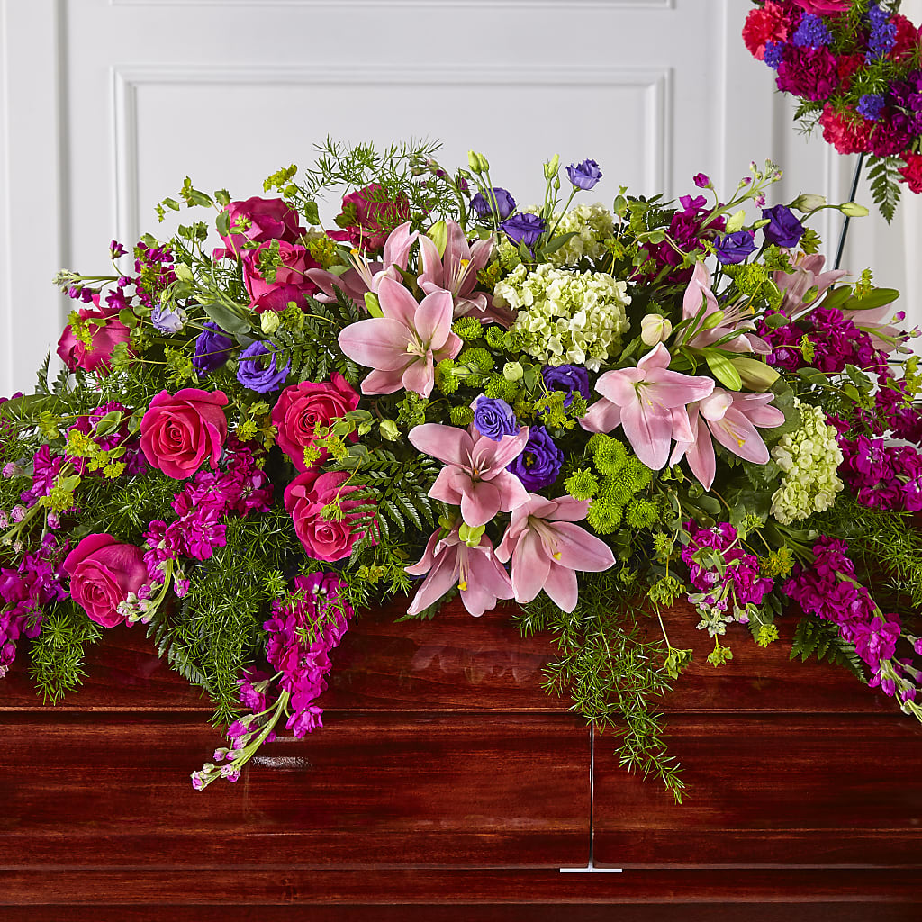 Radiant Tribute Casket Spray – Honey Bee Blooms San Marcos, San Marcos CA