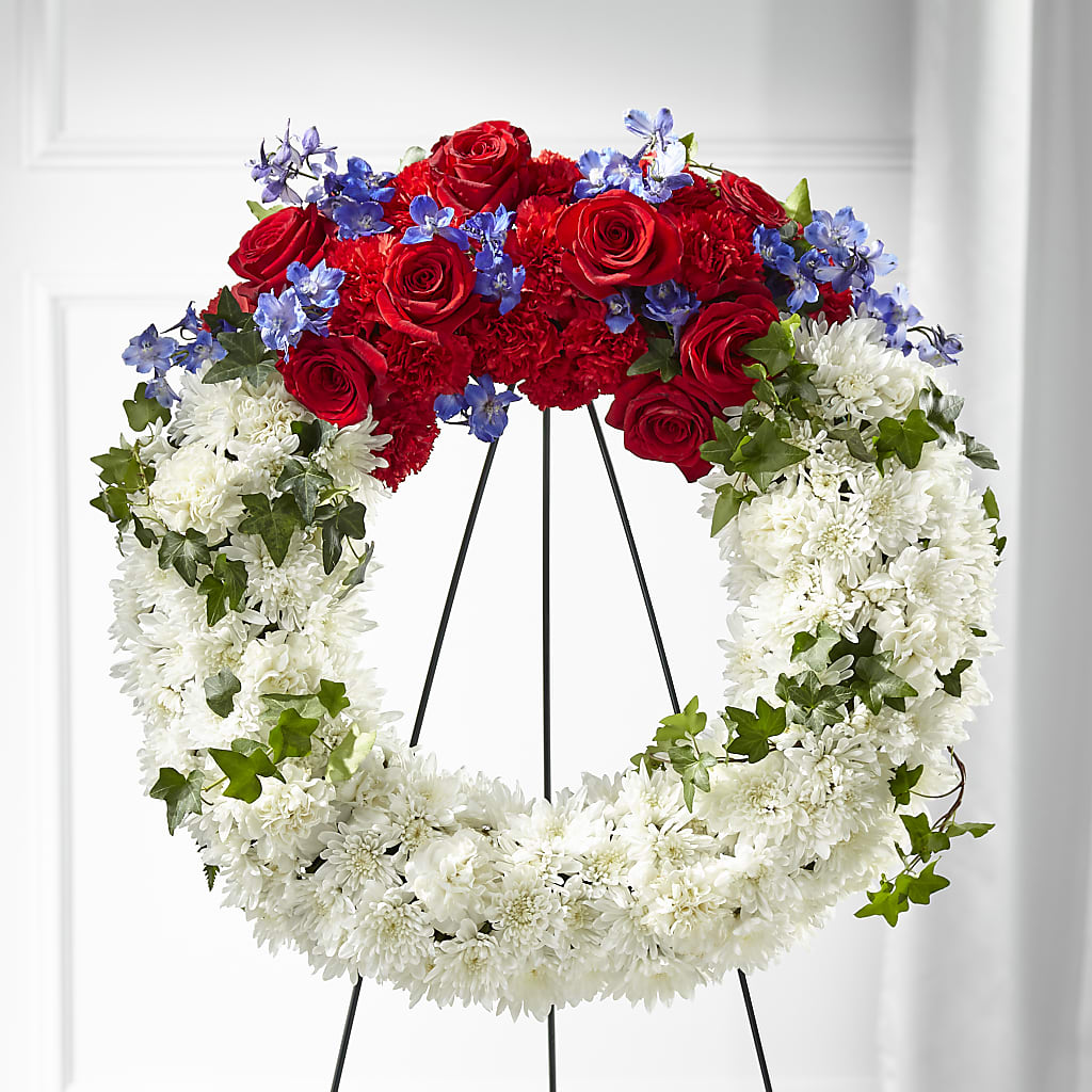 Patriotic Passion Wreath – Honey Bee Blooms San Marcos, San Marcos CA