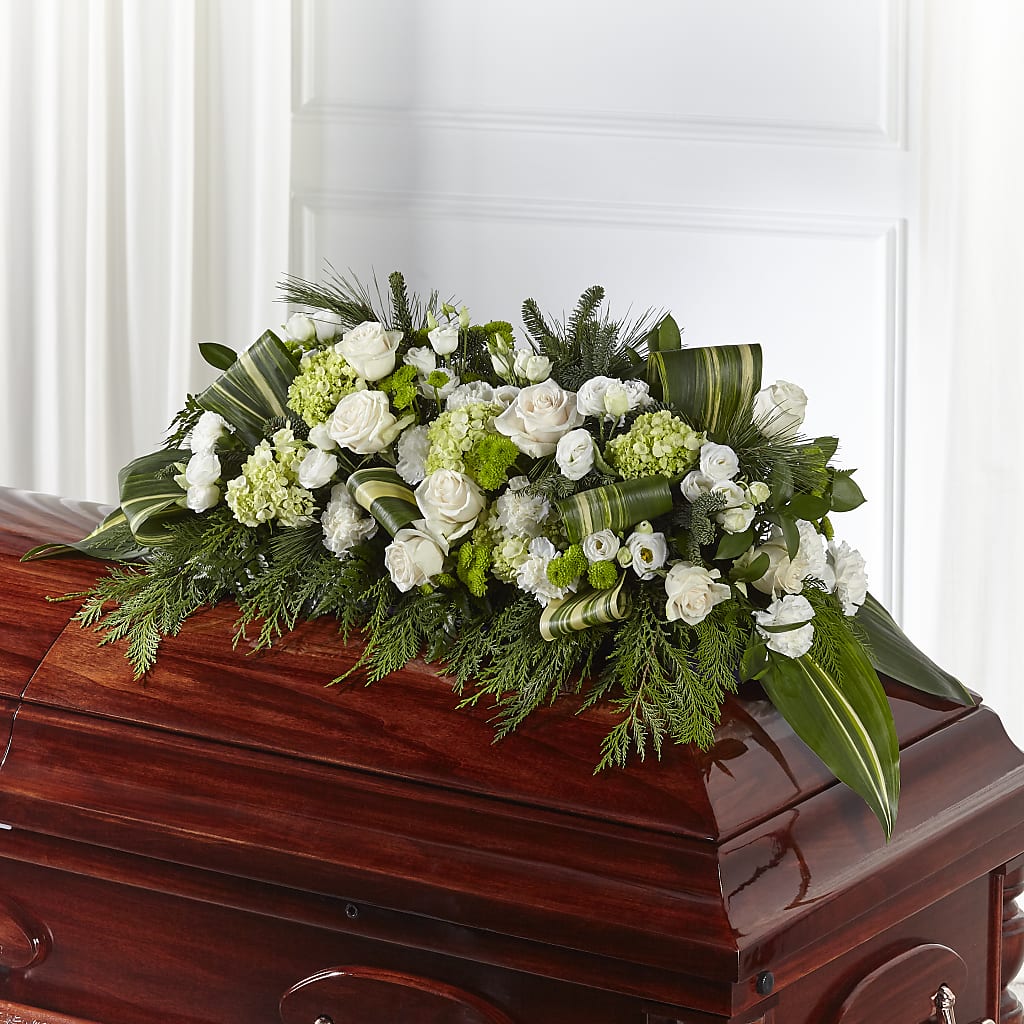 Hopeful Gesture Casket Spray – Honey Bee Blooms San Marcos, San Marcos CA