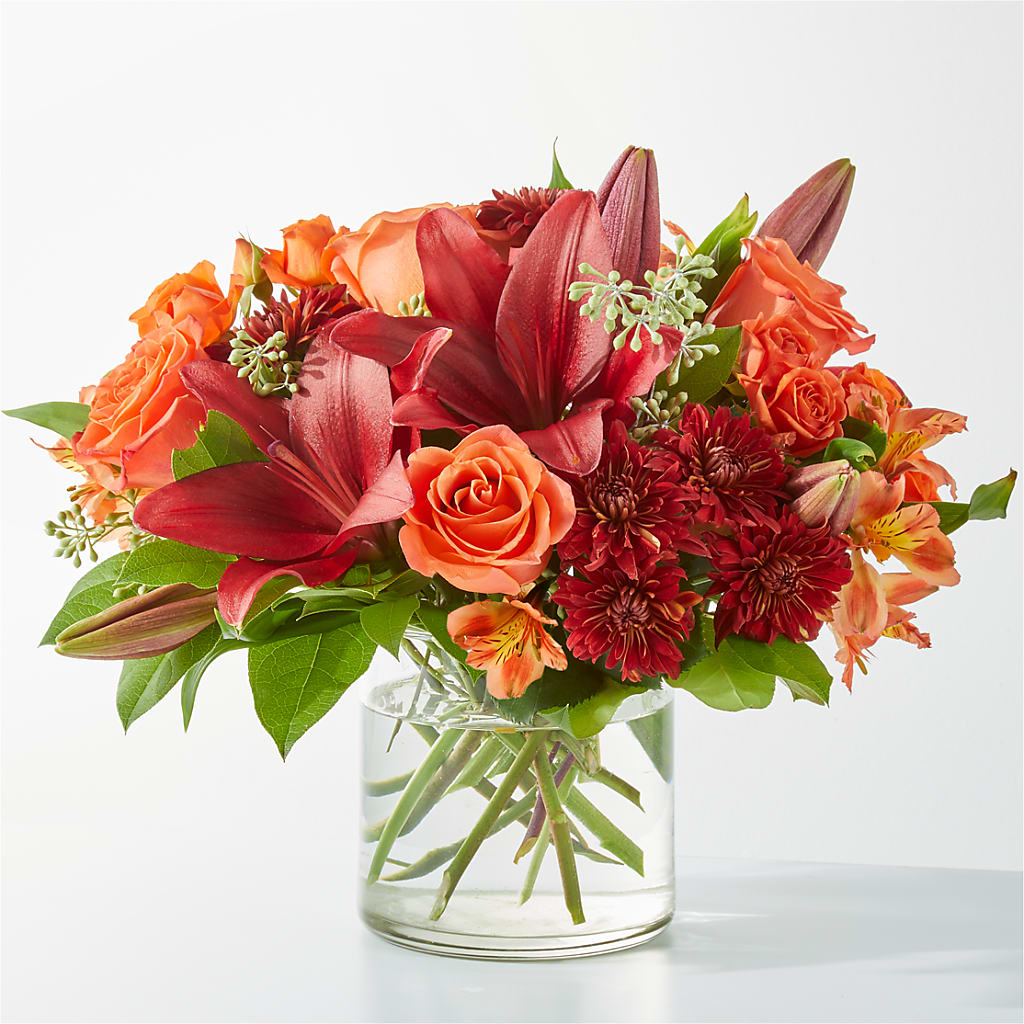 Crimson Leaves Bouquet – Honey Bee Blooms San Marcos, San Marcos CA
