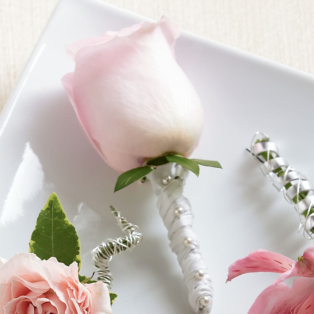 Pink Rose Boutonniere – Honey Bee Blooms San Marcos, San Marcos CA