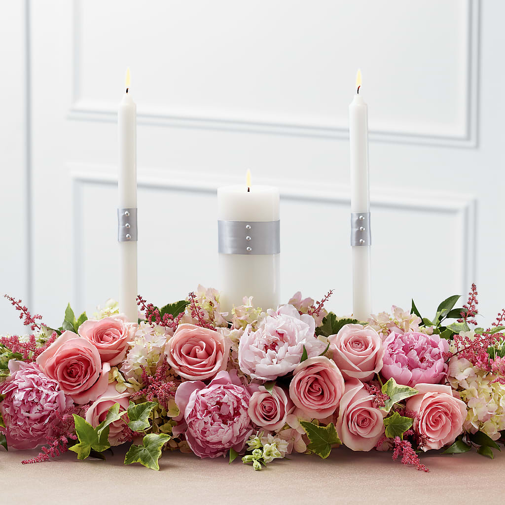 Worldwide Romance Unity Candle Arrangement – Honey Bee Blooms San Marcos, San Marcos CA