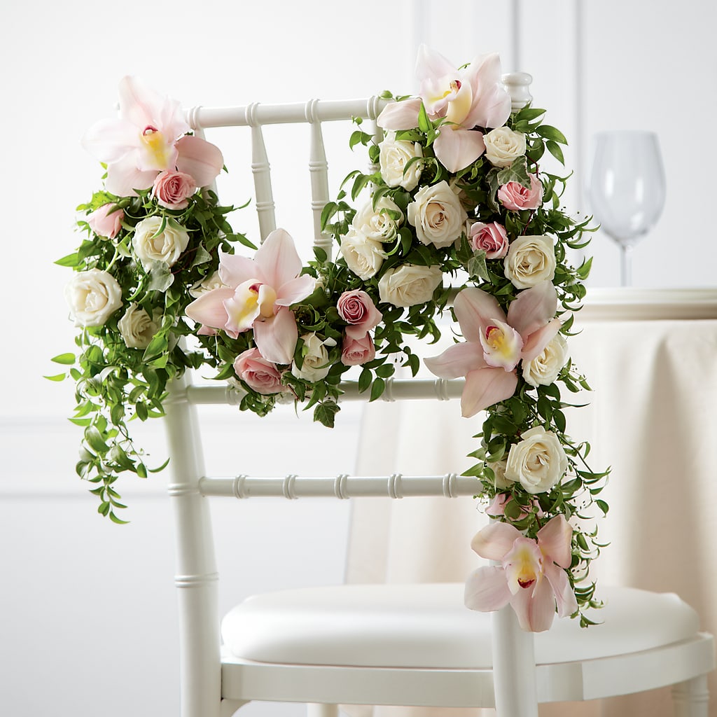 Orchid Rose Chair Décor – Honey Bee Blooms San Marcos, San Marcos CA