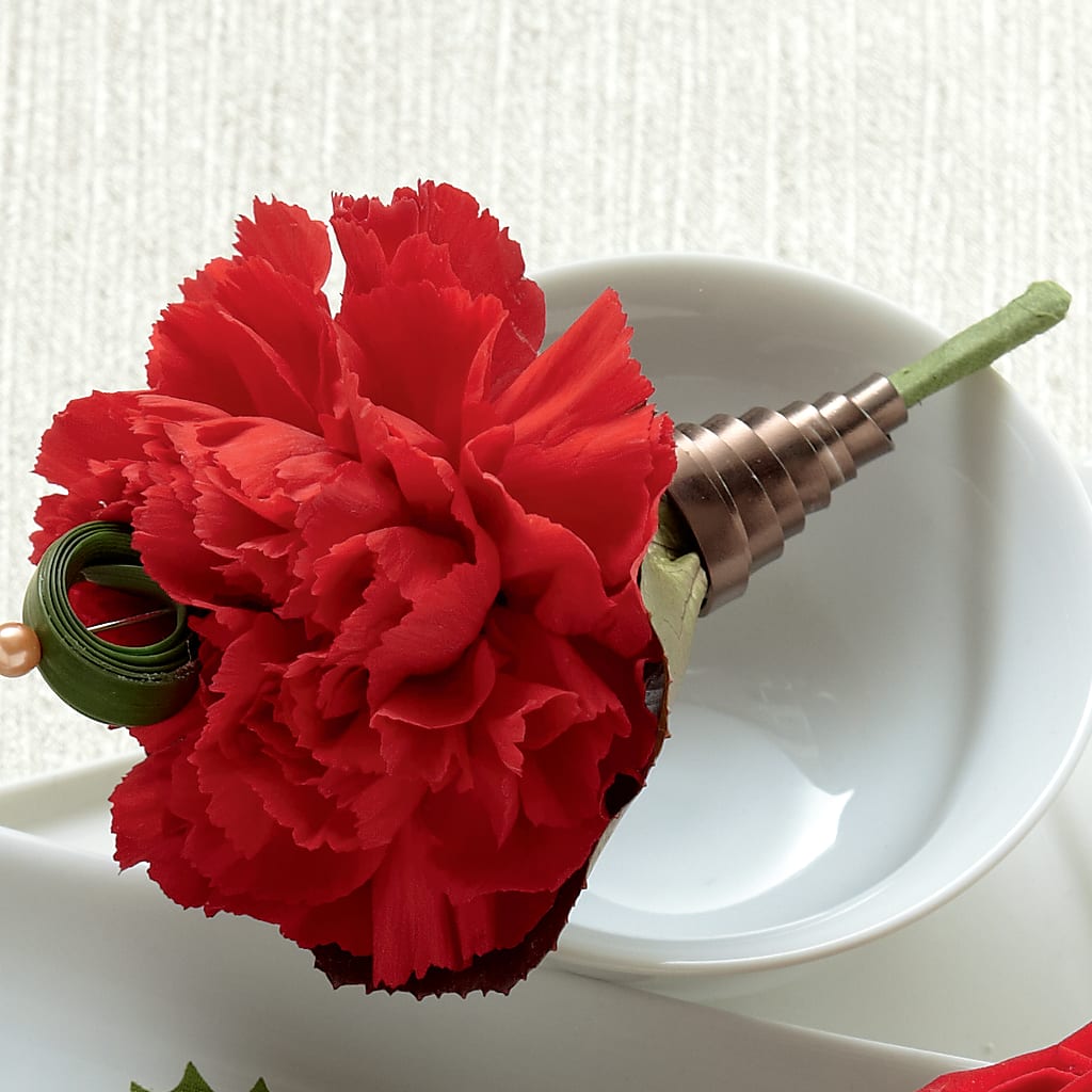 Red Carnation Boutonniere – Honey Bee Blooms San Marcos, San Marcos CA