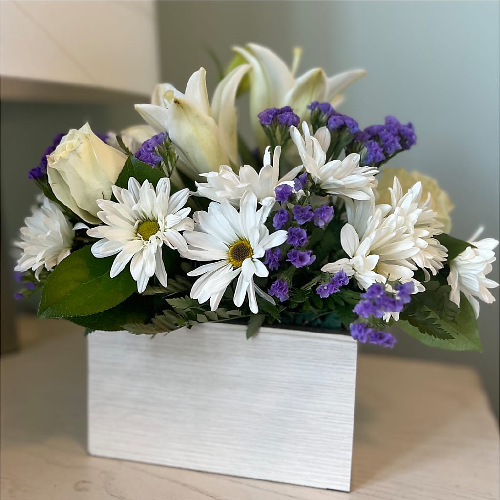 Beyond Blue Box Bouquet –  Honey Bee Blooms San Marcos, San Marcos CA