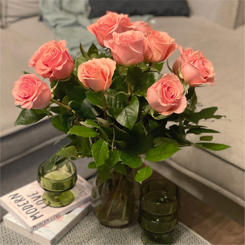 Long Stem Pink Rose Bouquet –  Honey Bee Blooms San Marcos, San Marcos CA