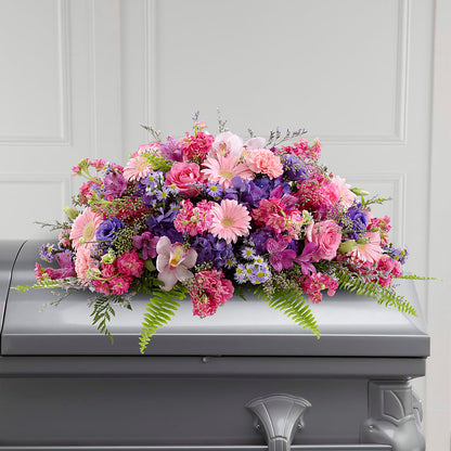 Glorious Garden Casket Spray –  Honey Bee Blooms San Marcos, San Marcos CA