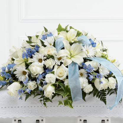 Tender Treasure Casket Spray –  Honey Bee Blooms San Marcos, San Marcos CA