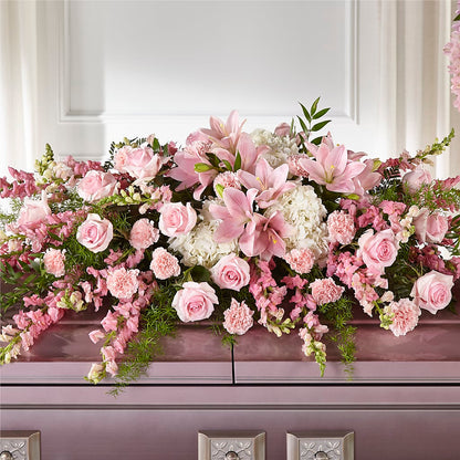 Life & Remembrance Casket Spray –  Honey Bee Blooms San Marcos, San Marcos CA