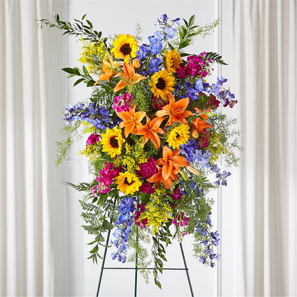 Sunlit Memories Standing Spray (Standard) –  Honey Bee Blooms San Marcos, San Marcos CA