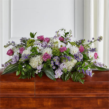 Meadows of Serenity Casket Spray –  Honey Bee Blooms San Marcos, San Marcos CA
