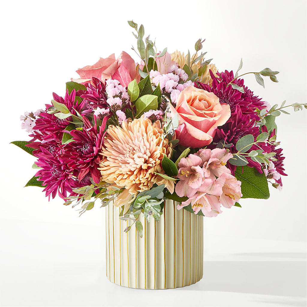 Berry Cobbler Bouquet with Ivory Vase –  Honey Bee Blooms San Marcos, San Marcos CA