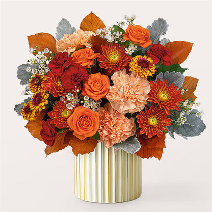 Merlot Bouquet with Ivory Vase –  Honey Bee Blooms San Marcos, San Marcos CA