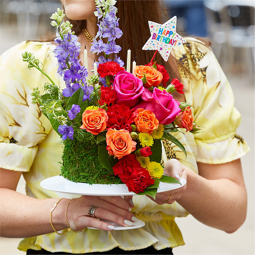 Best Year Yet Floral Cake –  Honey Bee Blooms San Marcos, San Marcos CA