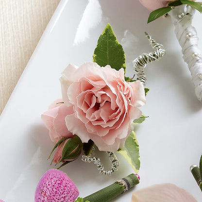 Pink Spray Rose Boutonniere –  Honey Bee Blooms San Marcos, San Marcos CA